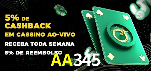 Promoções do cassino ao Vivo AA345